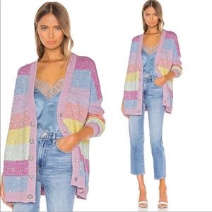 Olivia Rubin Mika Knit Cardigan Pastel Stripe